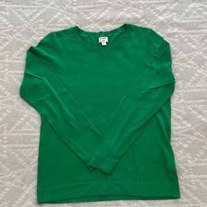J. Crew Vibrant Green Crewneck Sweater